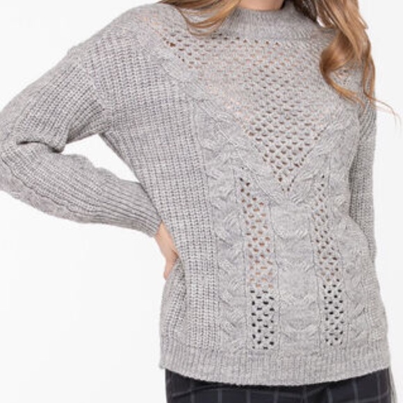 Open Stitch Cable Knit Sweater - Picture 4 of 6